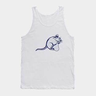 Mouse Royal Blue Shadow Silhouette Anime Style Collection No. 392 Tank Top